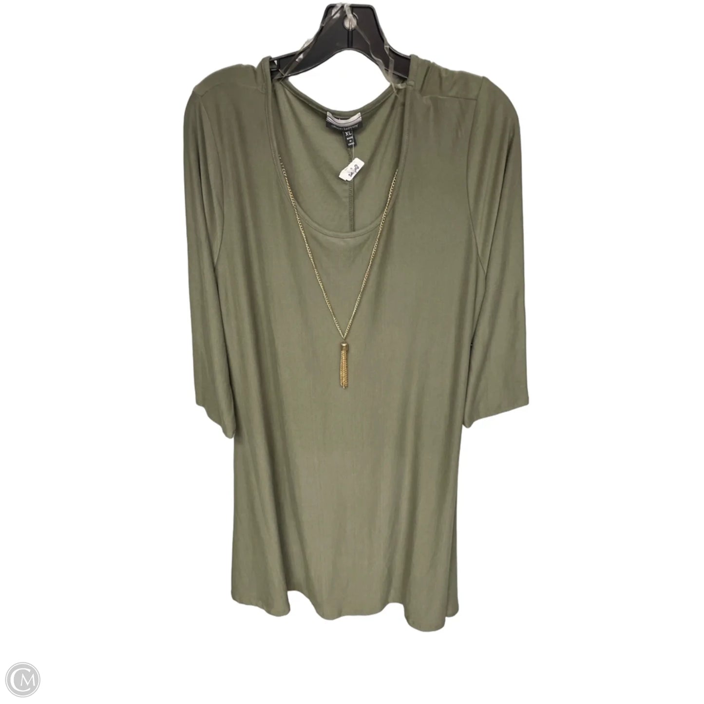 Dress Casual Midi By Allison Brittney In Green, Size: Xl