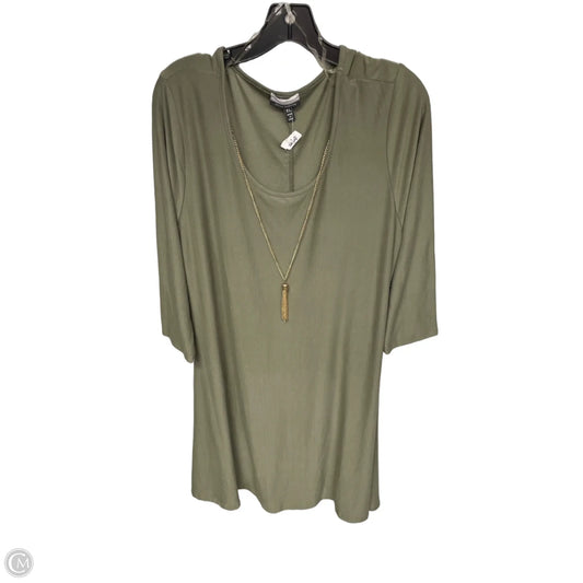 Dress Casual Midi By Allison Brittney In Green, Size: Xl