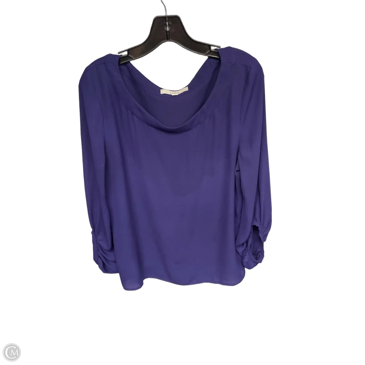 Top Long Sleeve By Loft In Purple, Size: L