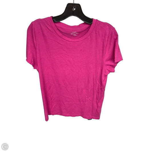 Top Short Sleeve Basic By J. Crew In Pink, Size: L