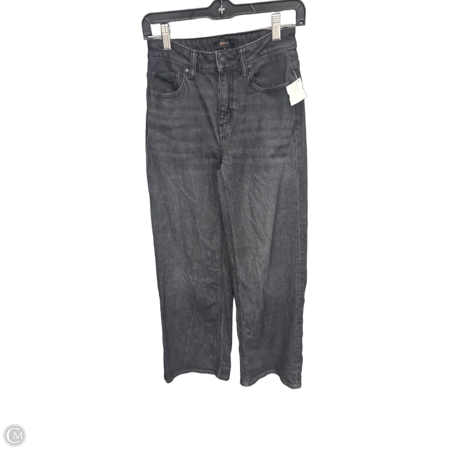 Jeans Straight By Quince In Black Denim, Size: Xs