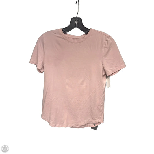 Athletic Top Short Sleeve By Lululemon In Pink, Size: S