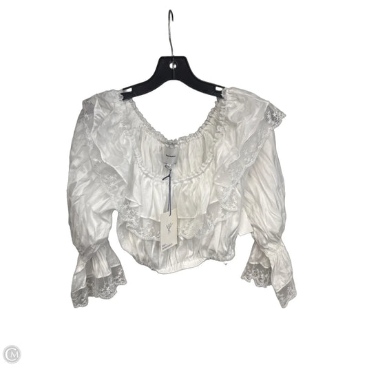 Blouse Designer By Reformation In White, Size: S
