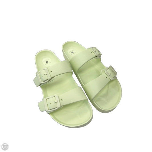Sandals Flats By Shade & Shore In Green, Size: 9