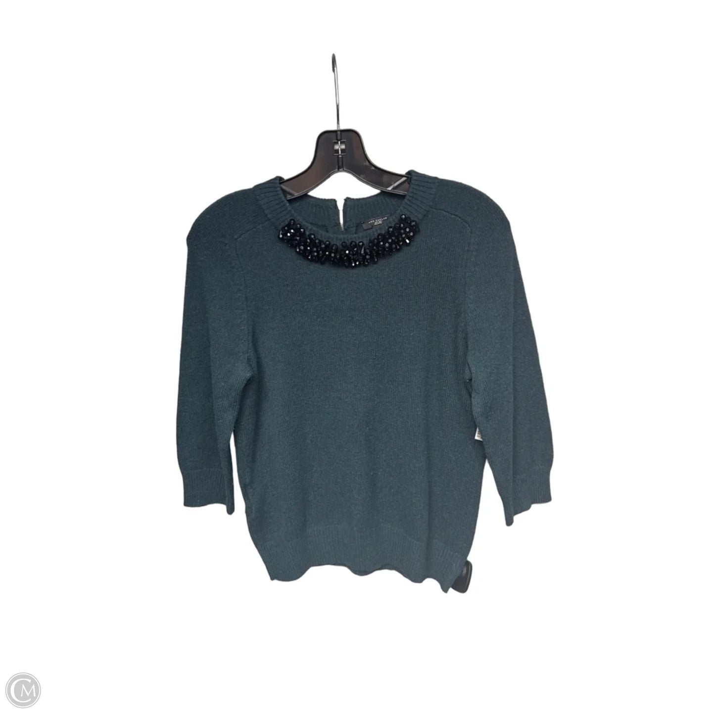 Sweater By Ann Taylor In Black & Green, Size: Mp