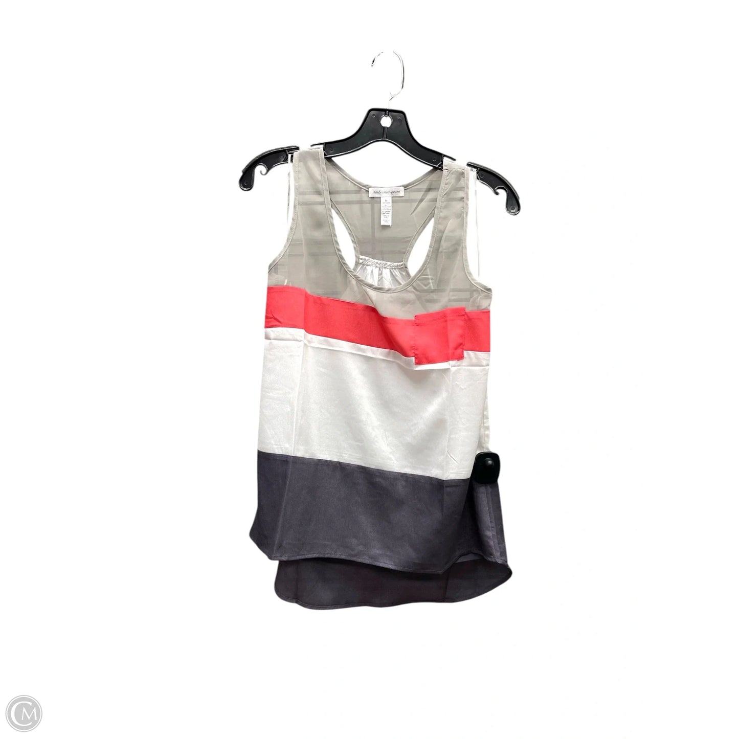 Top Sleeveless By Ambiance Apparel In Pink & White, Size: M