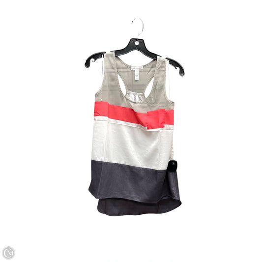 Top Sleeveless By Ambiance Apparel In Pink & White, Size: M