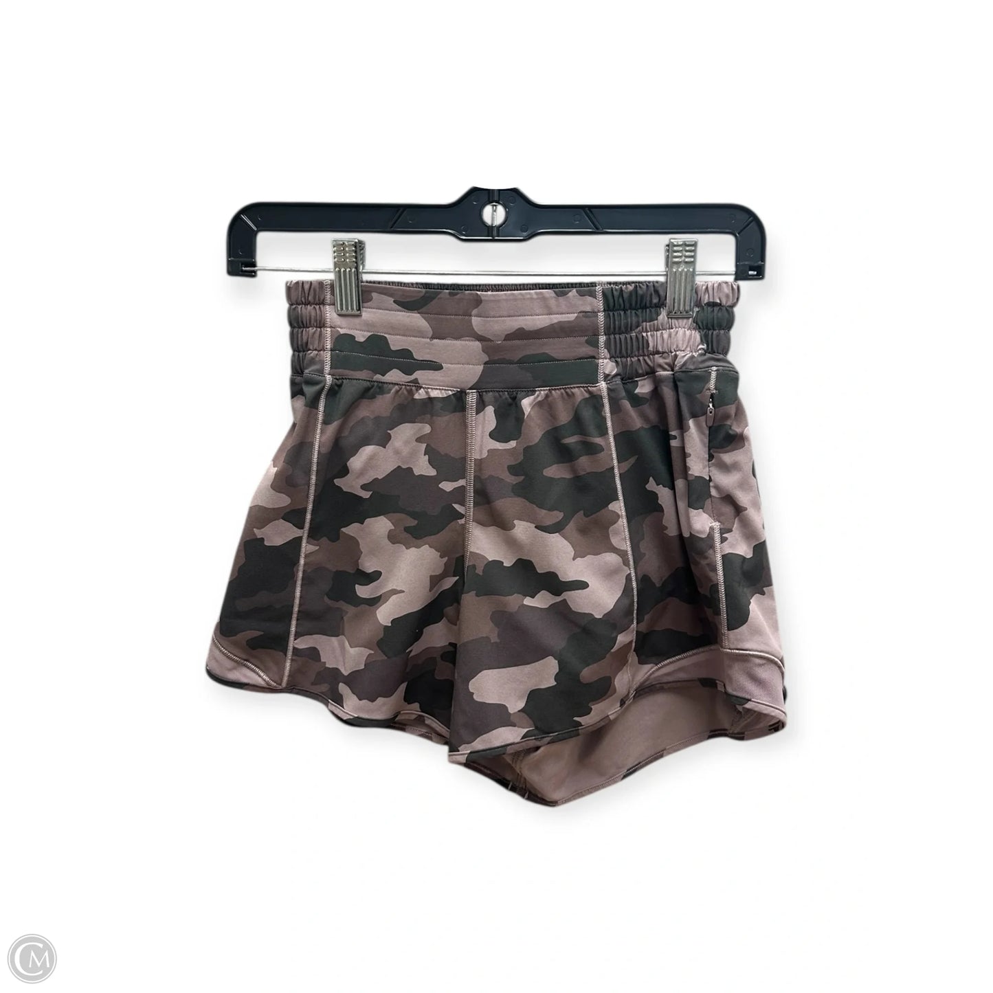 Athletic Shorts By Lululemon In Camouflage Print, Size: 4