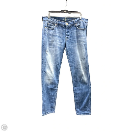 Jeans Straight By 7 For All Mankind In Blue Denim, Size: 30