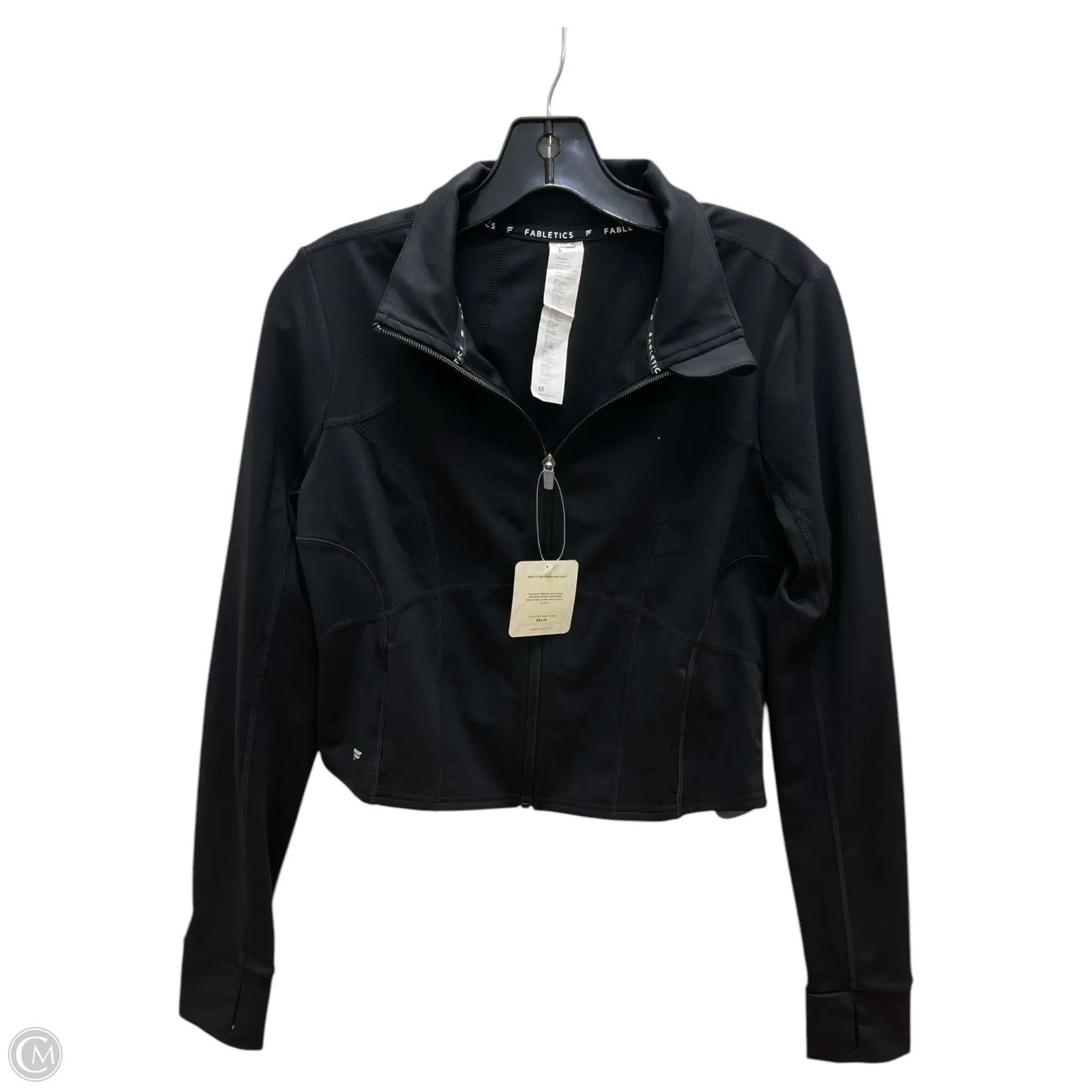 Athletic Jacket By Fabletics In Black, Size: M