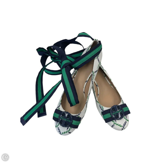 Shoes Designer By Tory Burch In Blue & Green, Size: 10