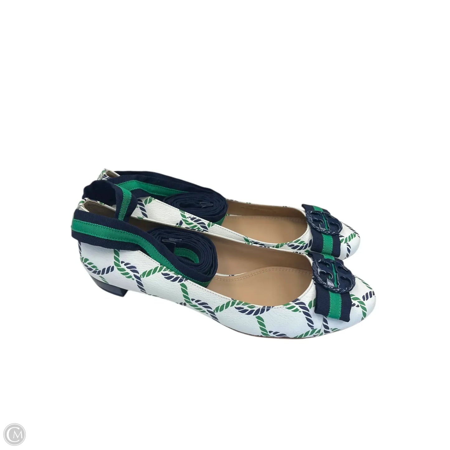 Shoes Designer By Tory Burch In Blue & Green, Size: 10