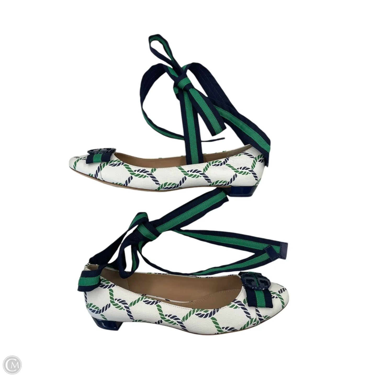 Shoes Designer By Tory Burch In Blue & Green, Size: 10