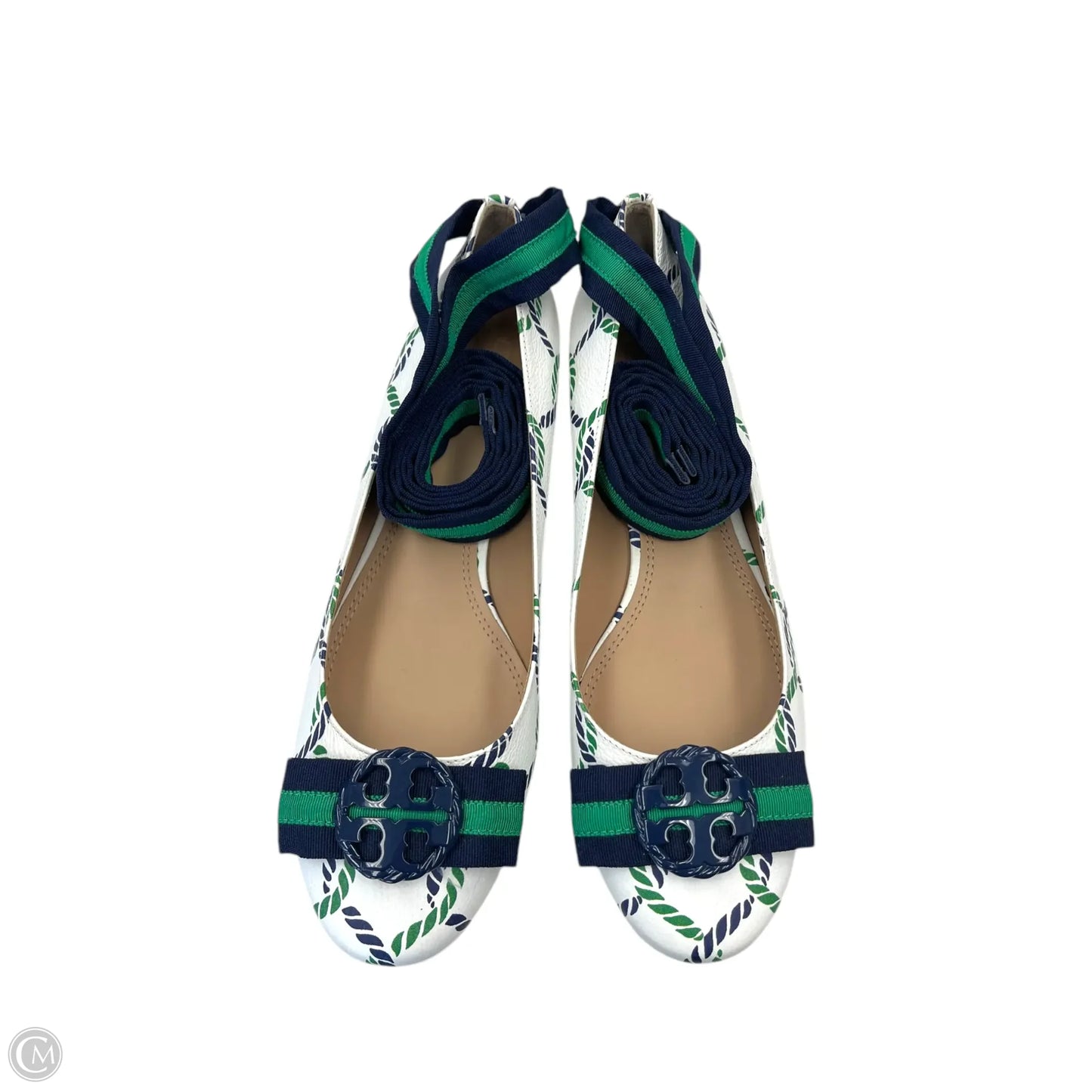 Shoes Designer By Tory Burch In Blue & Green, Size: 10
