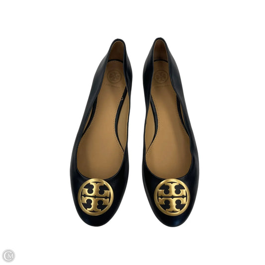 Shoes Designer By Tory Burch In Black & Gold, Size: 9.5