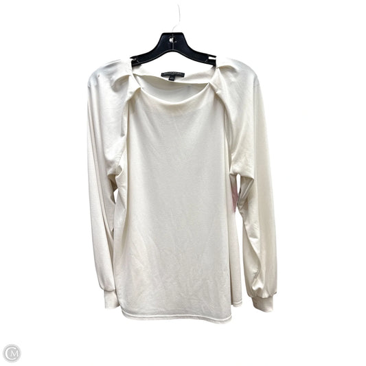 Top Long Sleeve Basic By Banana Republic In Cream, Size: L