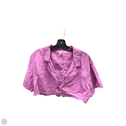 Top Short Sleeve By Free People In Purple, Size: M