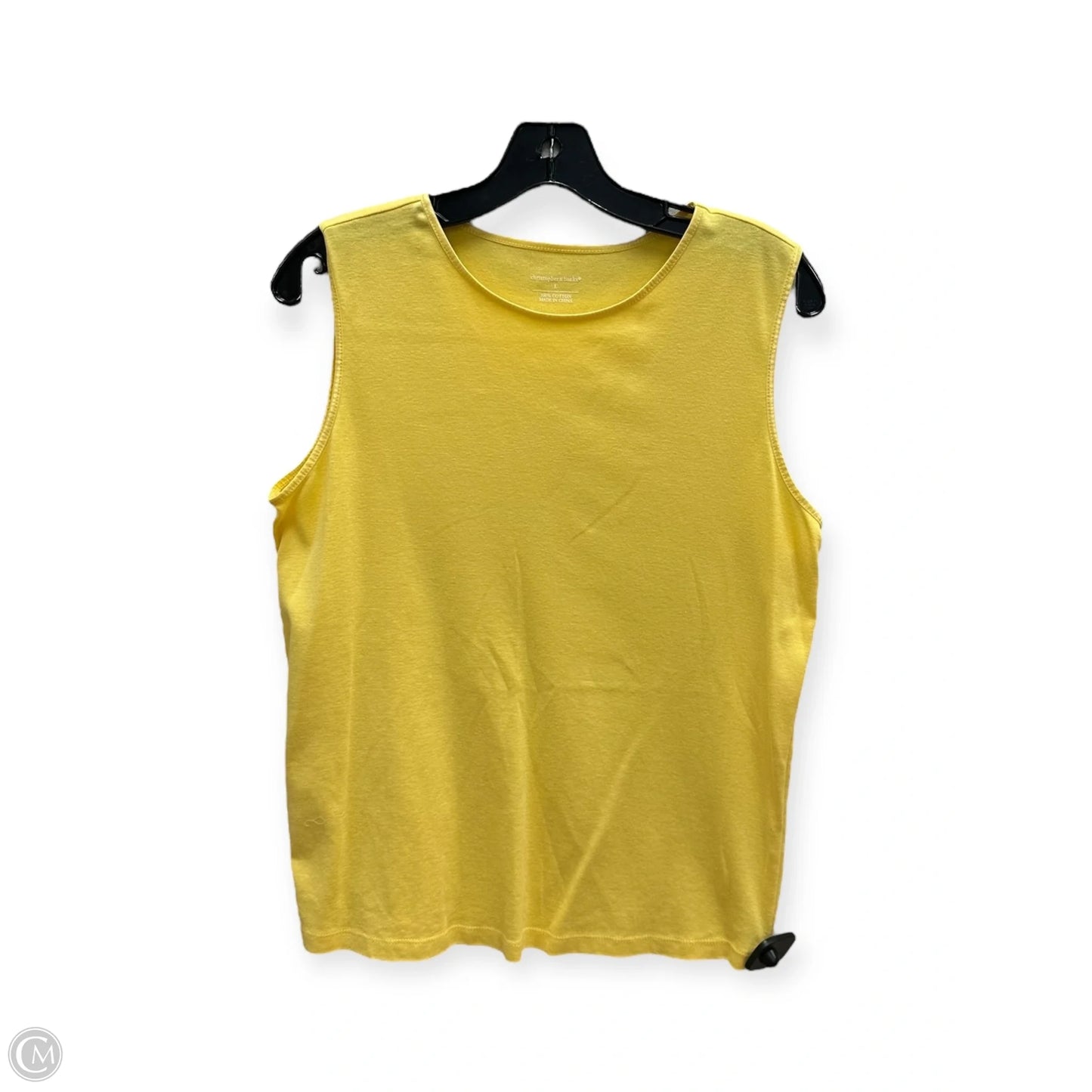 Top Sleeveless Basic By Christopher And Banks In Yellow, Size: L