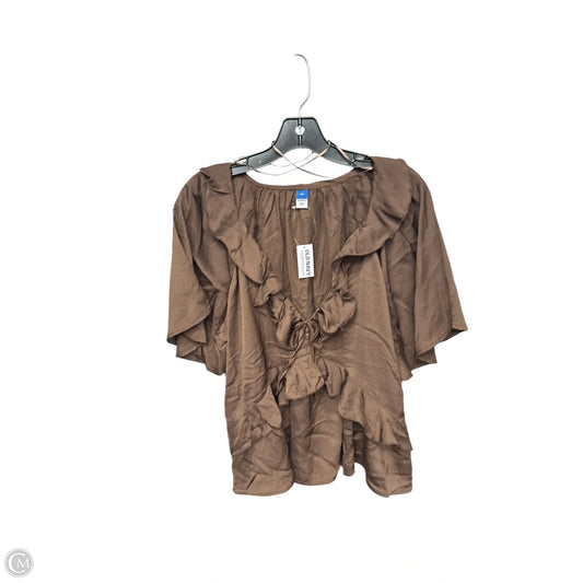 Top Short Sleeve By Old Navy In Brown, Size: Xl