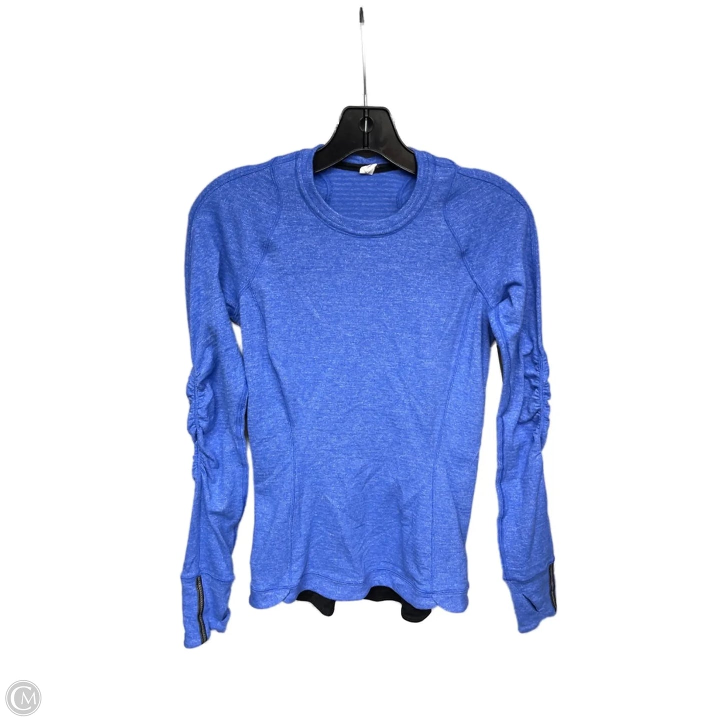 Athletic Top Long Sleeve Crewneck By Lululemon In Blue, Size: 4
