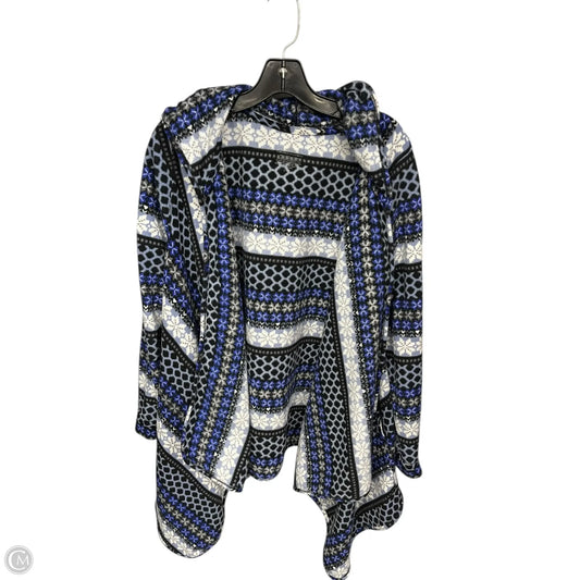 Cardigan By Cuddl Duds In Blue & White, Size: L