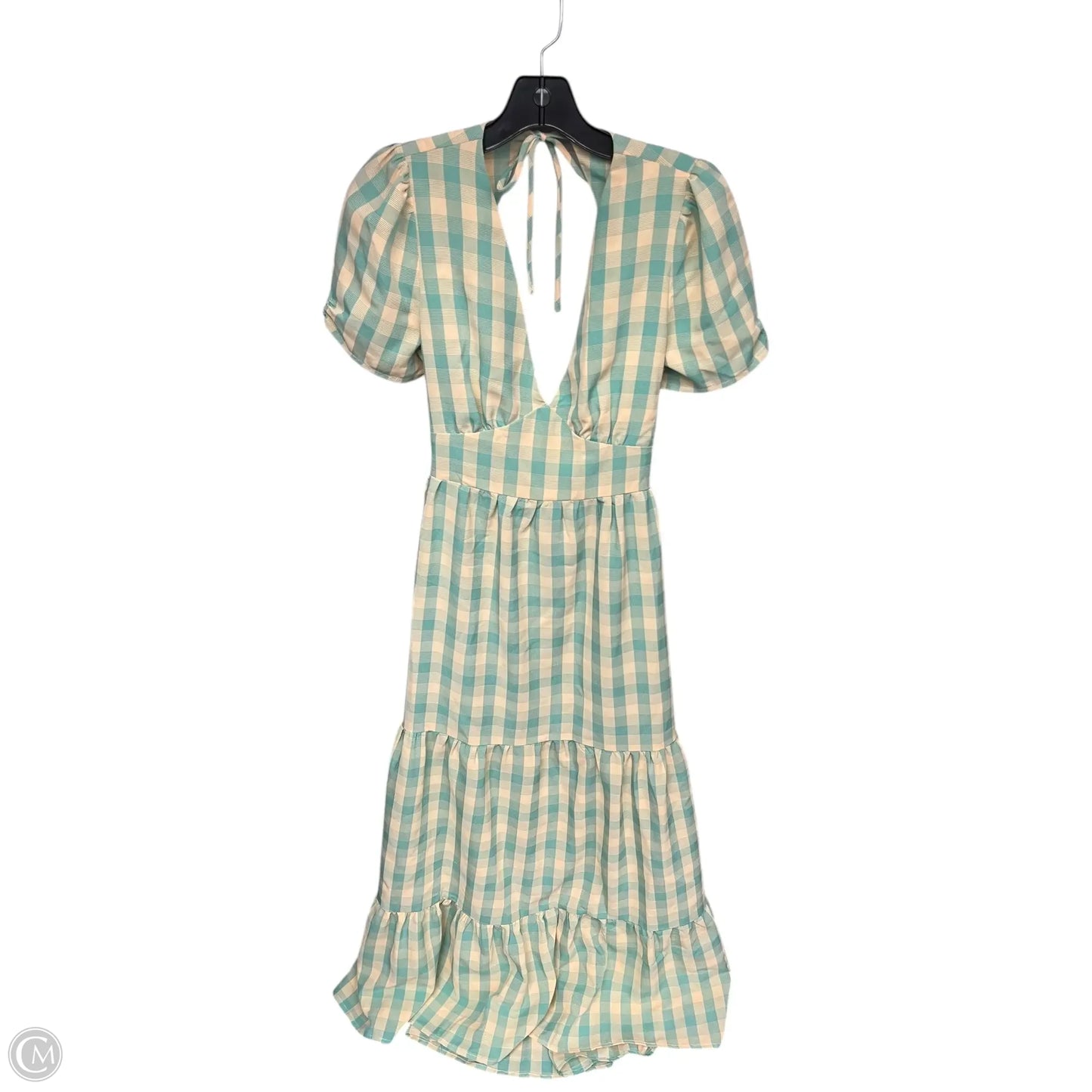 Dress Casual Maxi By Fore In Green & Tan, Size: M