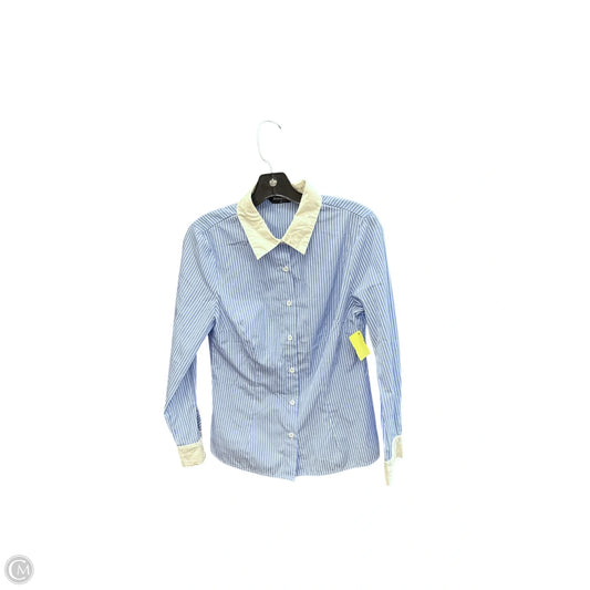 Top Long Sleeve By Allegra K In Blue & White, Size: Xs