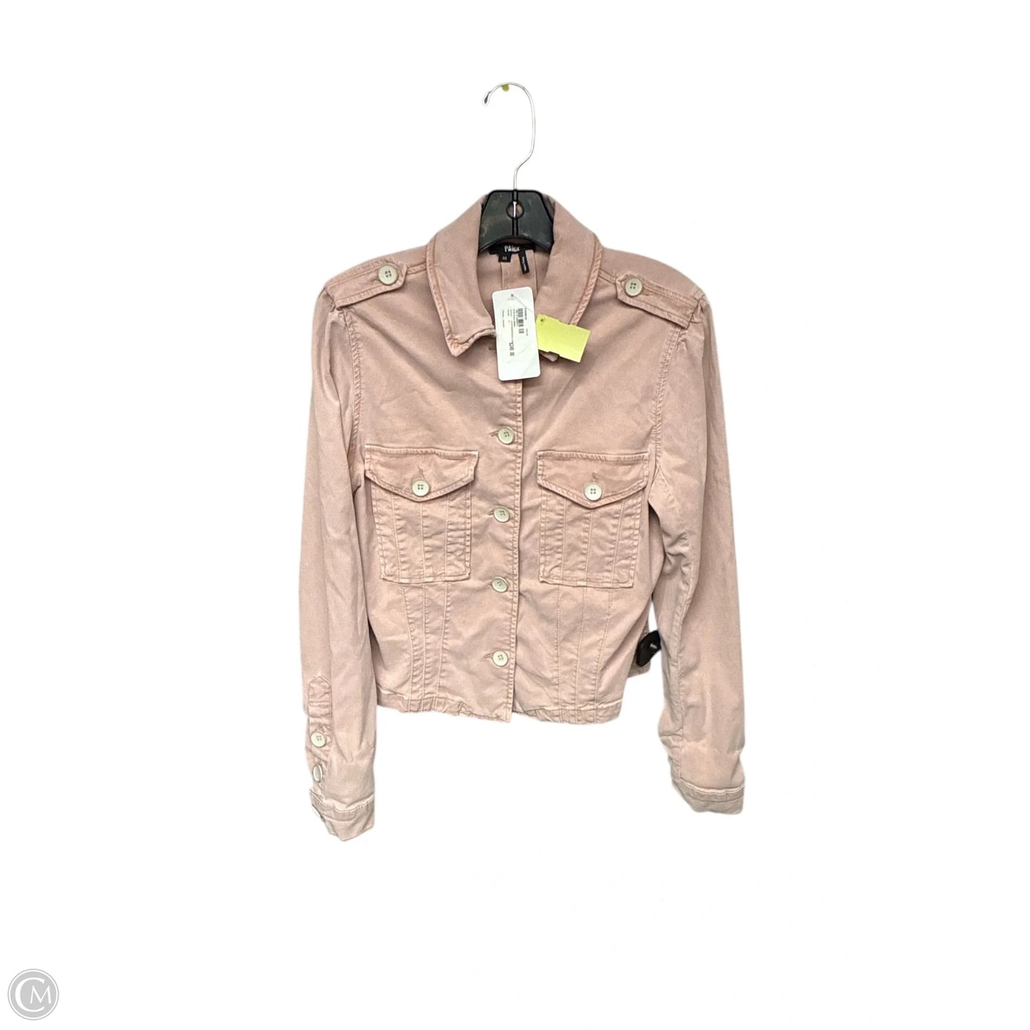 Jacket Denim By Paige In Pink Denim, Size: M