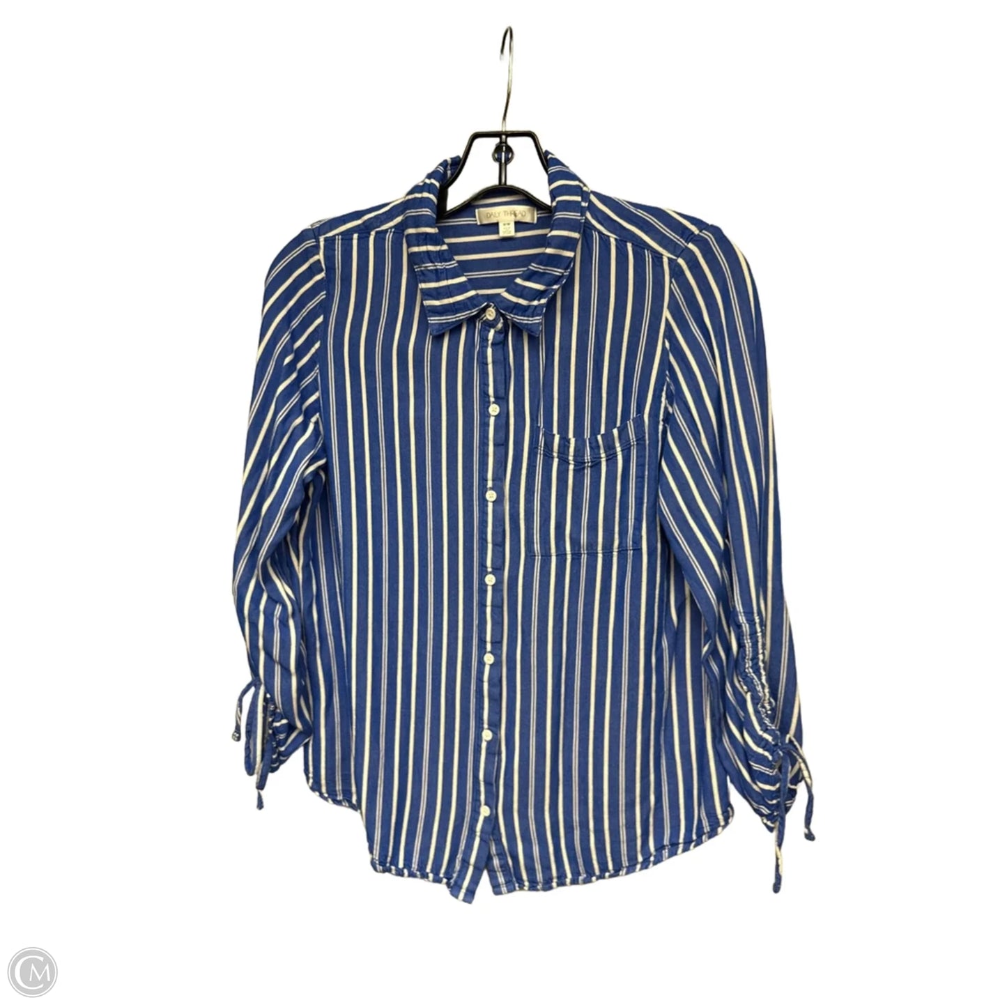Top Long Sleeve By Daily Thread In Blue & White, Size: M