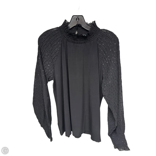 Top Long Sleeve By Ann Taylor In Black, Size: S