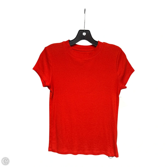 Top Short Sleeve Basic By A New Day In Orange, Size: M