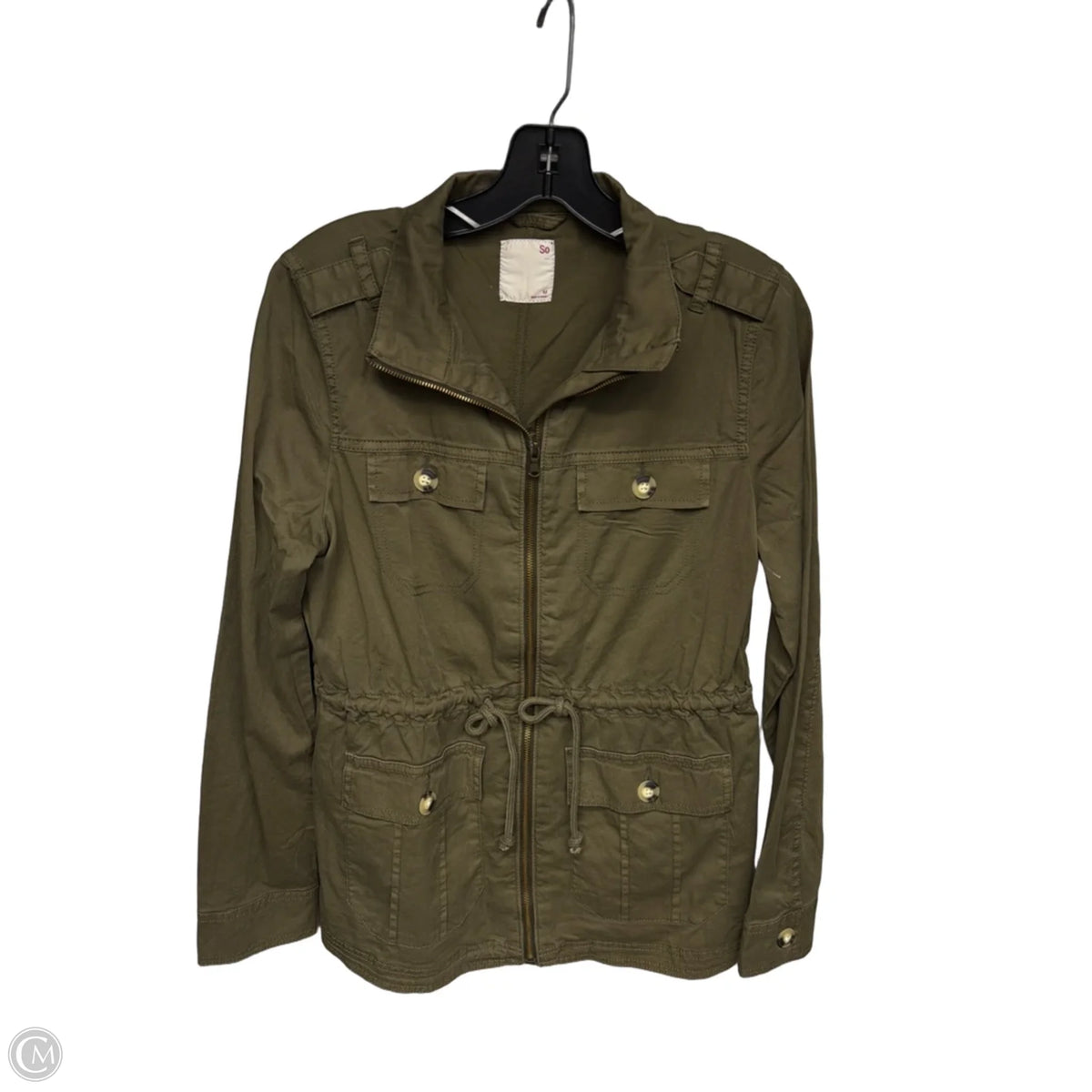 Jacket Moto By So In Green, Size: M