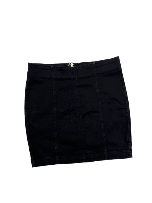 Skirt Mini & Short By Free People In Black Denim, Size: 6