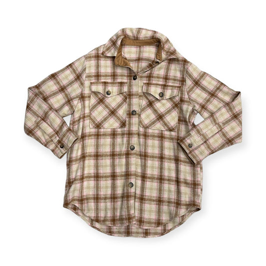 Jacket Shirt By Clothes Mentor In Plaid Pattern, Size: S