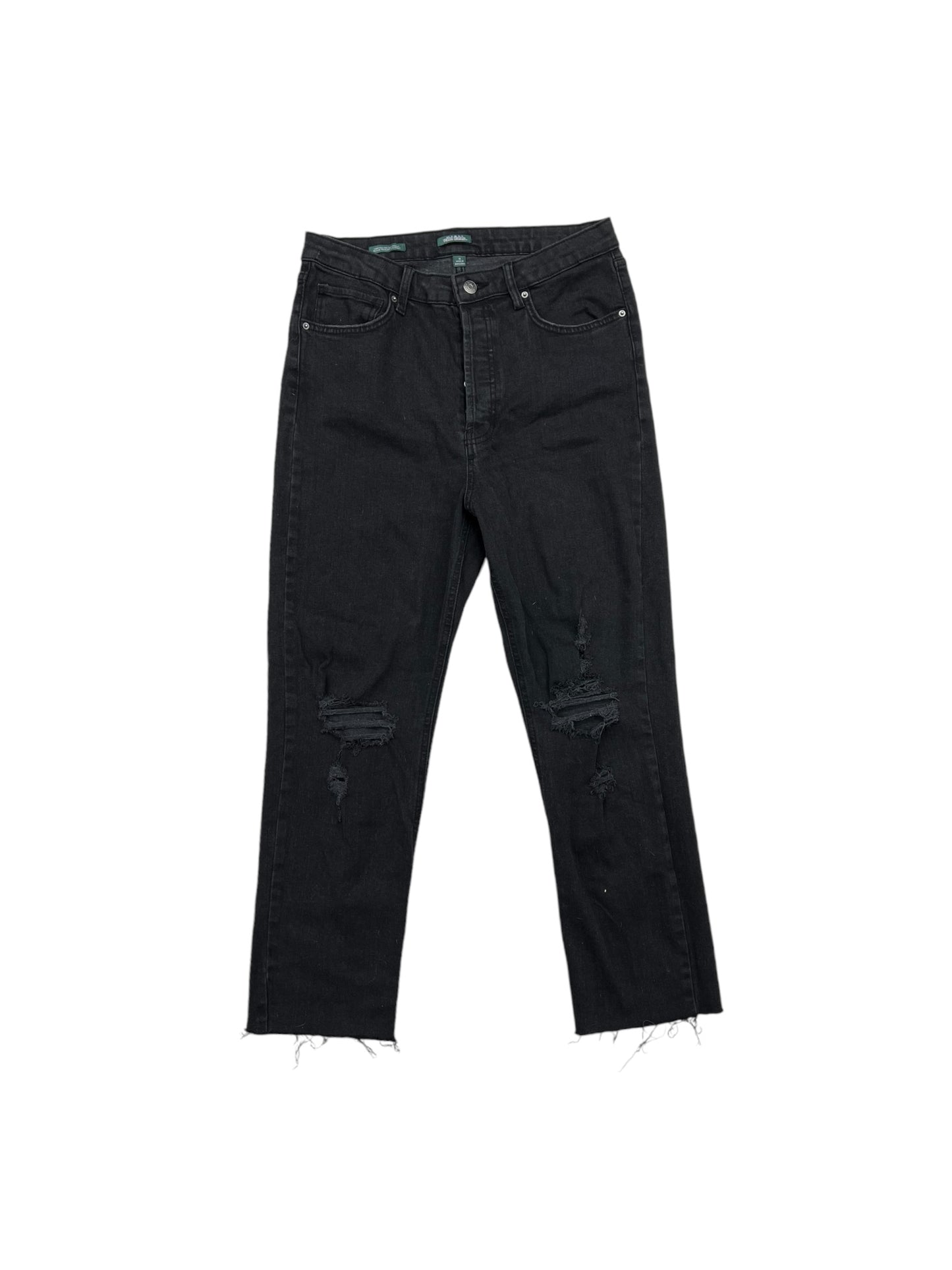 Jeans Straight By Wild Fable In Black Denim, Size: 12