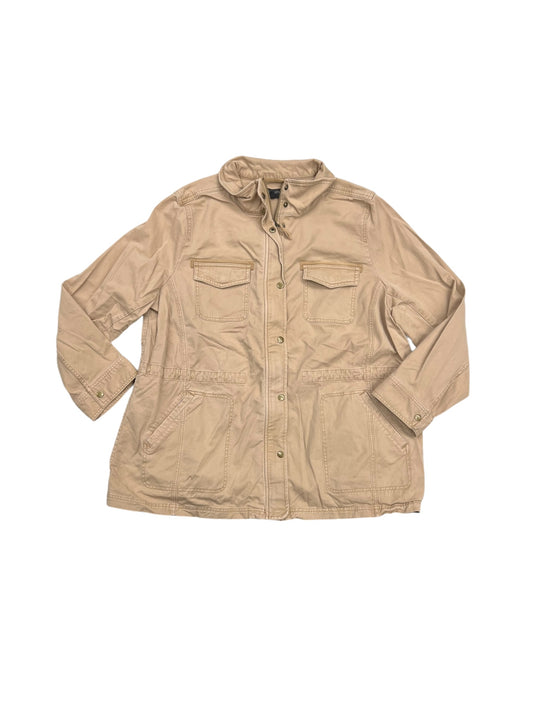 Jacket Utility By Talbots In Tan, Size: 2x