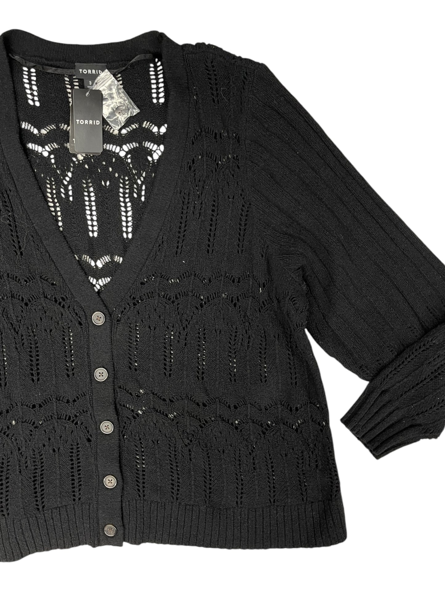 Cardigan By Torrid In Black , Size: 3x