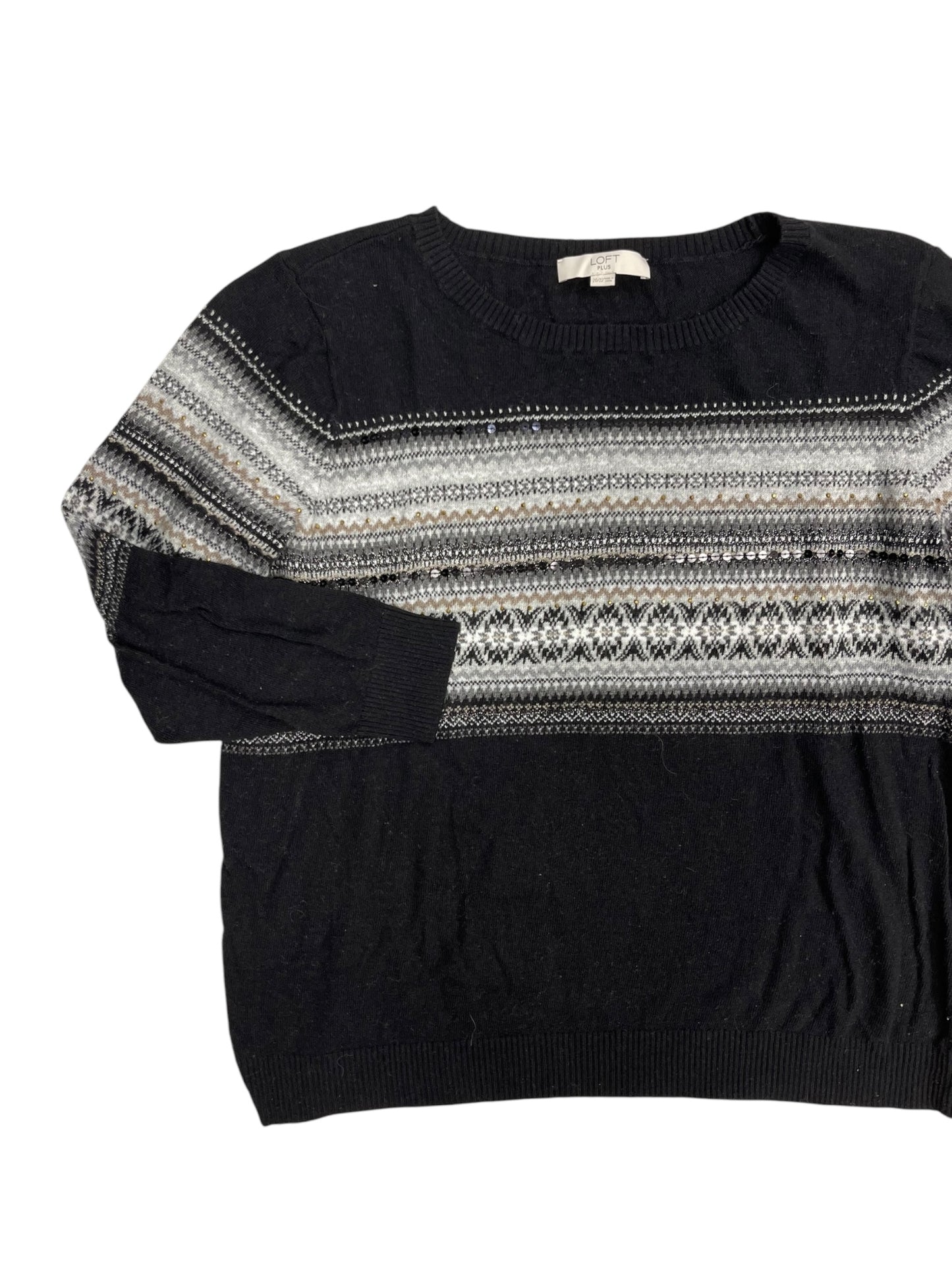 Sweater By Loft In Black, Size: 22