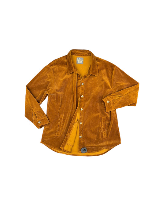 Jacket Shirt By Natural Reflections In Orange, Size: Xl