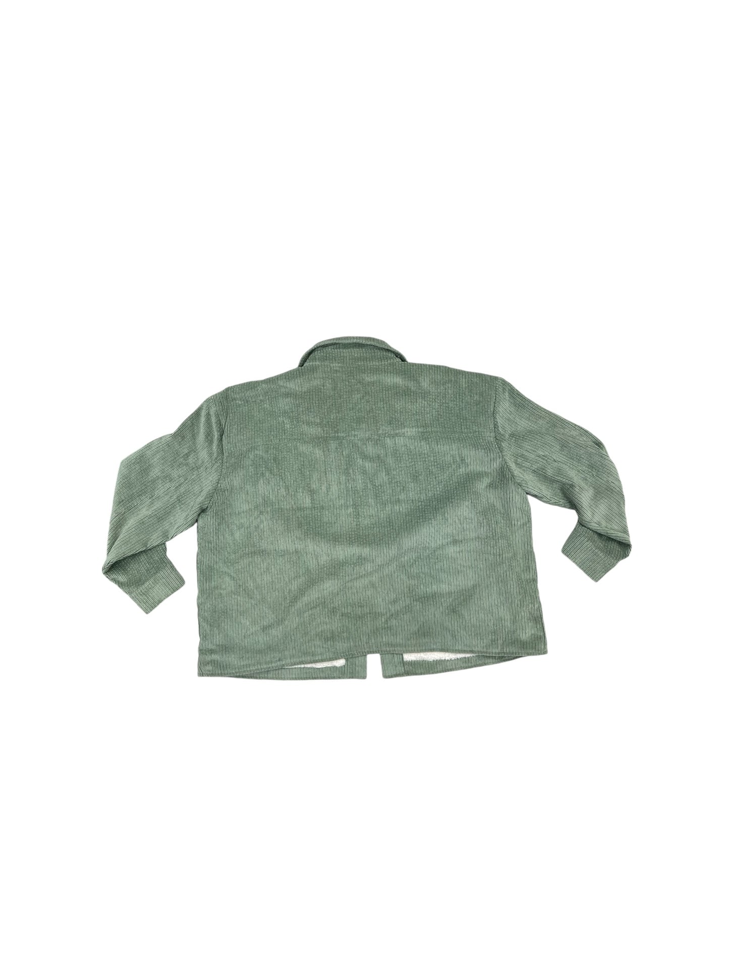 Jacket Faux Fur & Sherpa By Ci Sono In Green, Size: L