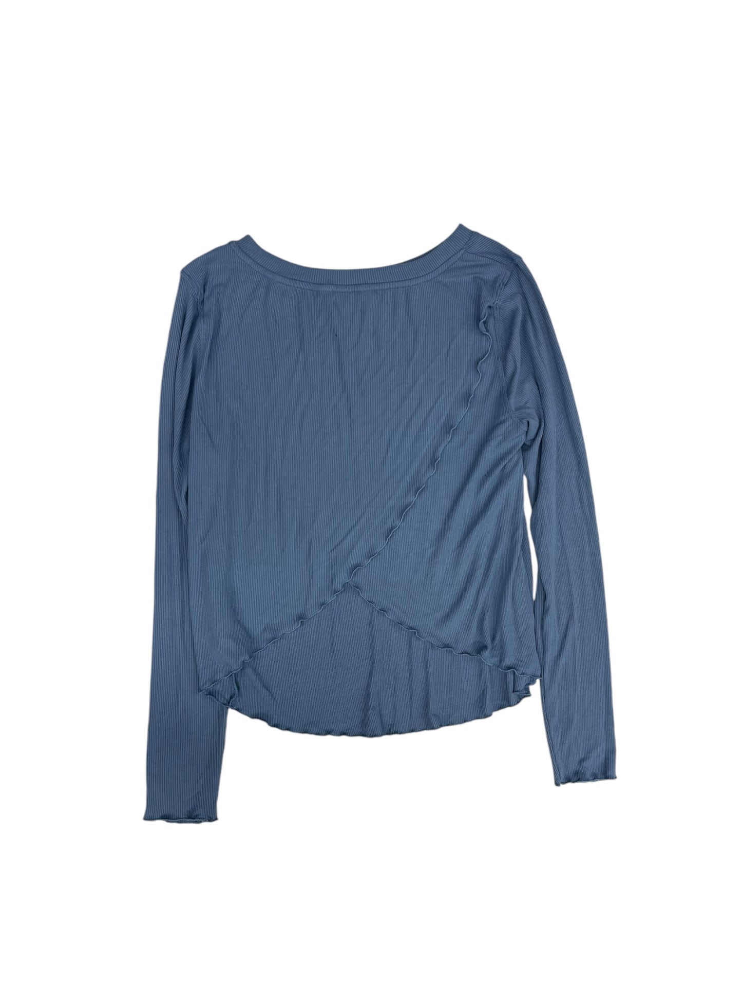 Athletic Top Long Sleeve Collar By Joy Lab In Blue, Size: Xs