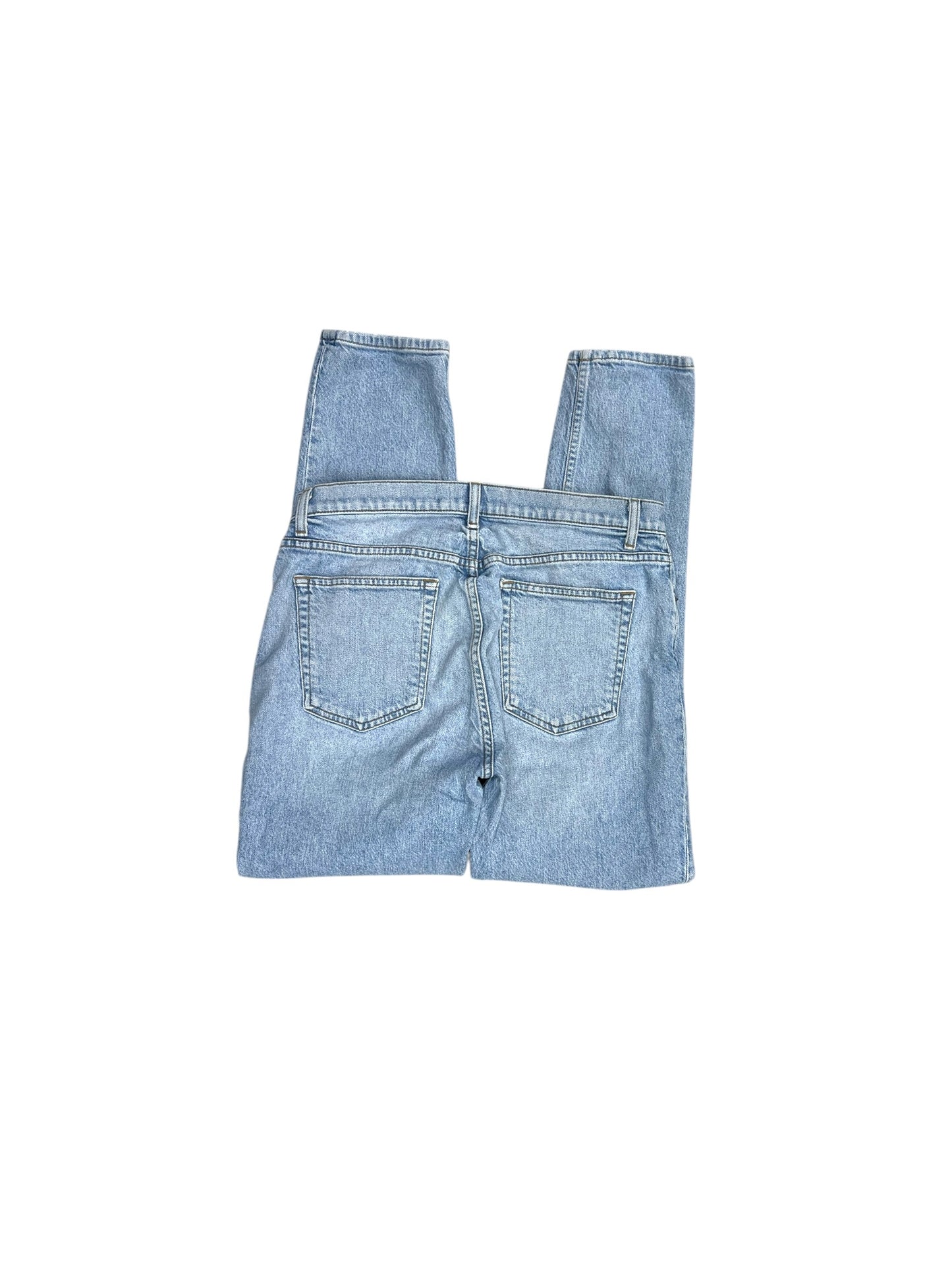 Jeans Straight By Reformation In Blue Denim, Size: 12