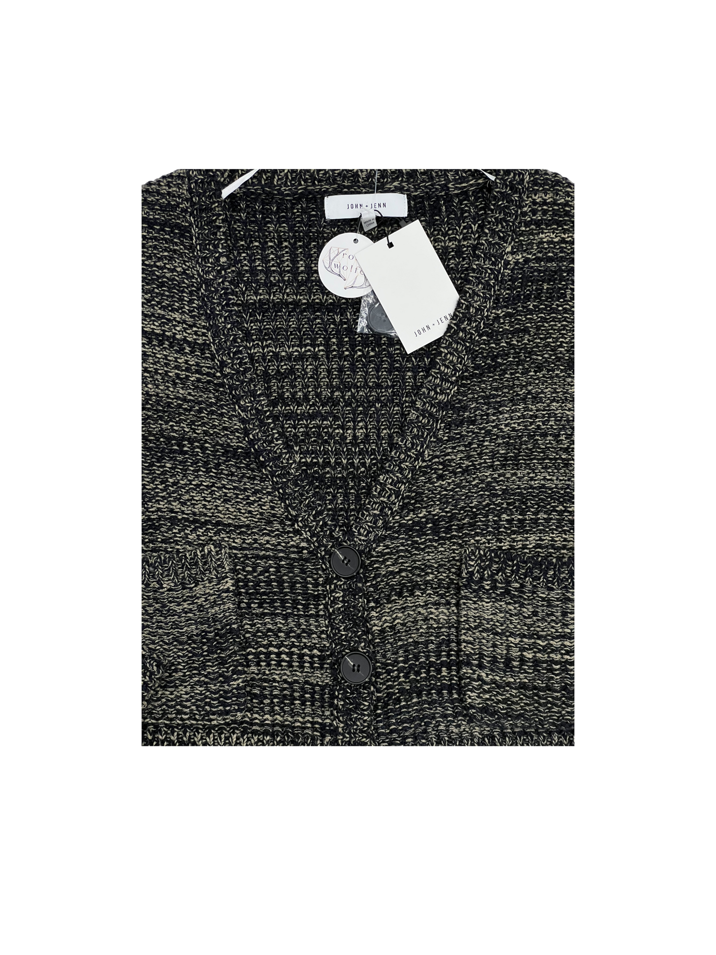 Cardigan By John + Jenn In Black & Tan, Size: Xs