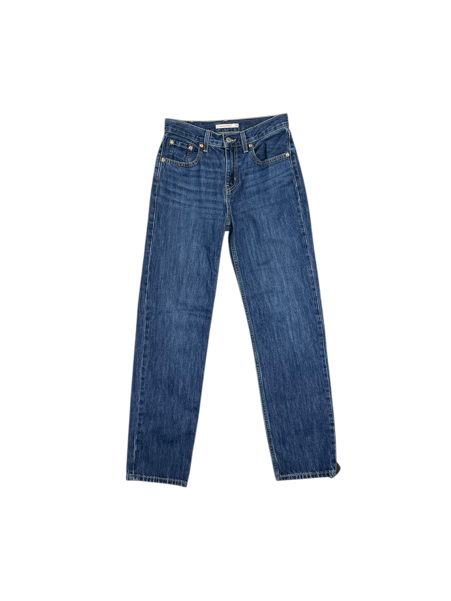 Jeans Straight By Levis In Blue Denim, Size: 0