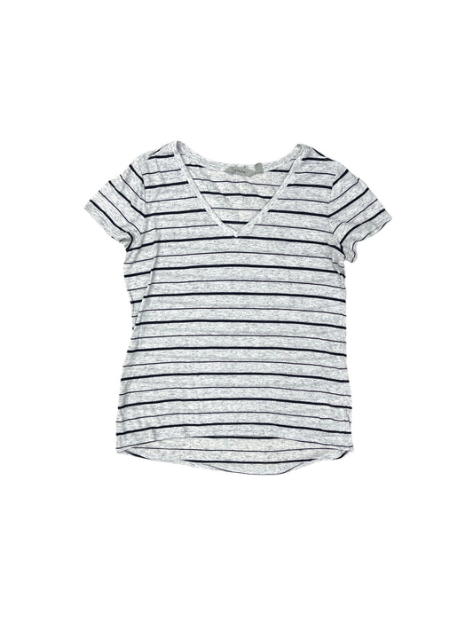 Athletic Top Short Sleeve By Athleta In Striped Pattern, Size: M