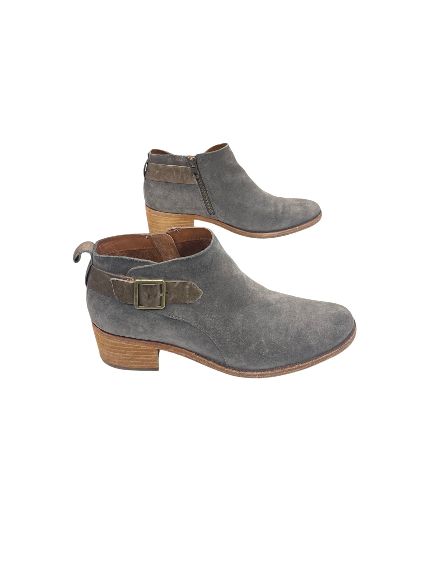 Boots Ankle Heels By Kork Ease In Grey, Size: 8.5