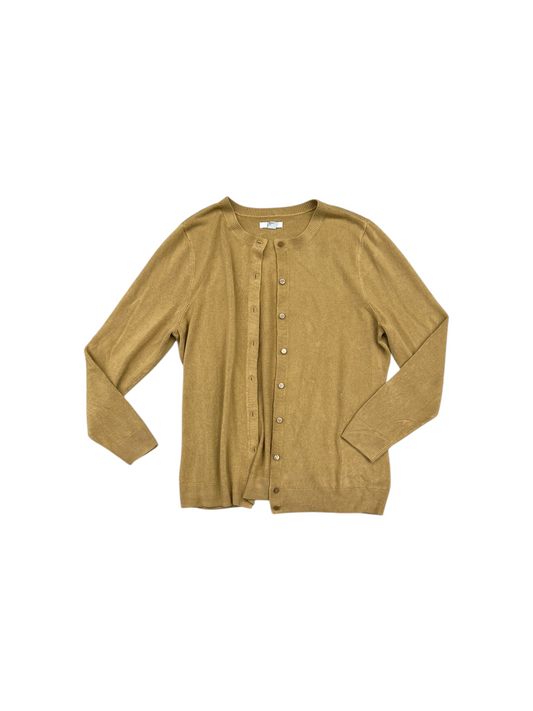 Cardigan By Croft And Barrow In Tan, Size: L