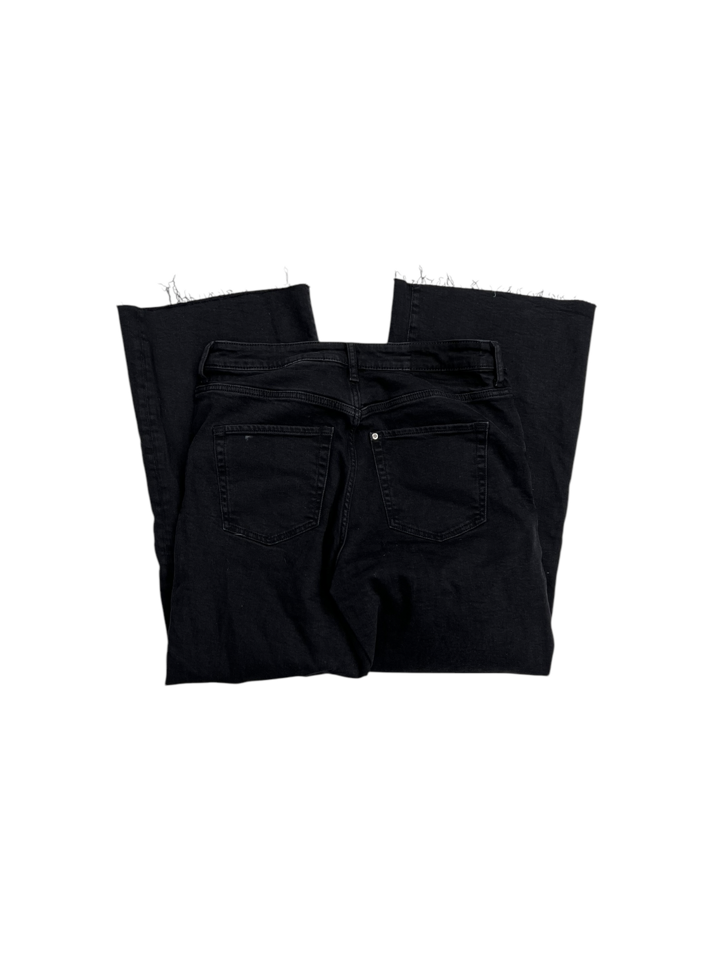 Jeans Wide Leg By H&m In Black Denim, Size: 10