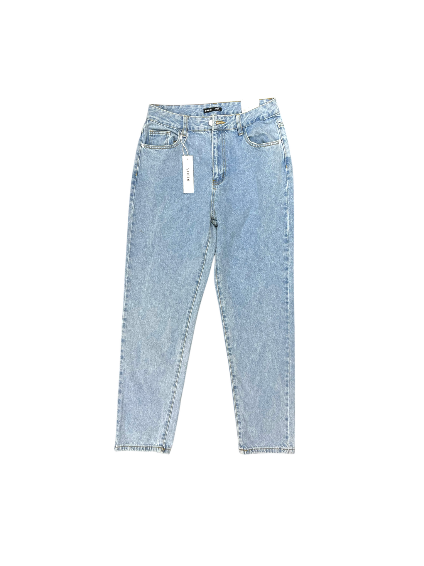 Jeans Straight By Shein In Blue Denim, Size: 30