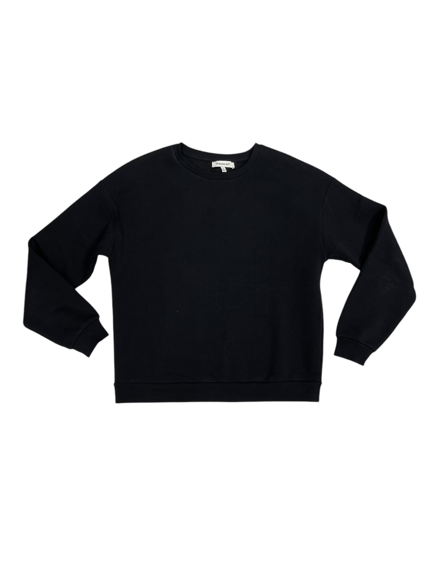 Sweatshirt Crewneck By Francesca’s In Black, Size: S